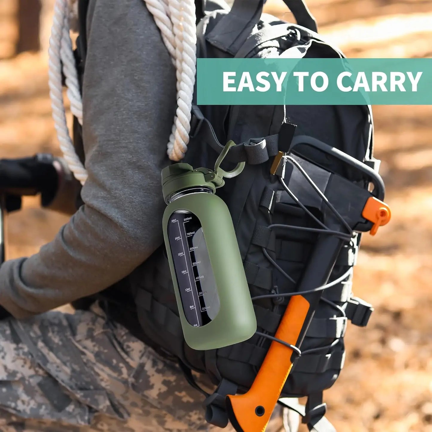 HydroMate Glass Water Bottle Pro
