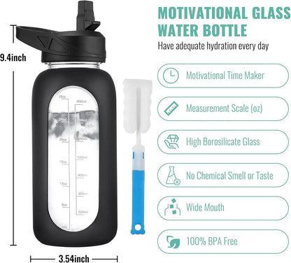 HydroMate Glass Water Bottle Pro